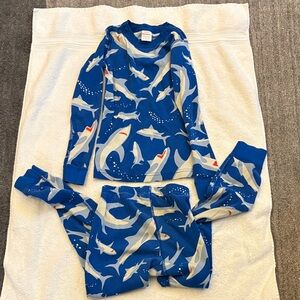 Hanna Andersson Blue Shark Pajama Set
